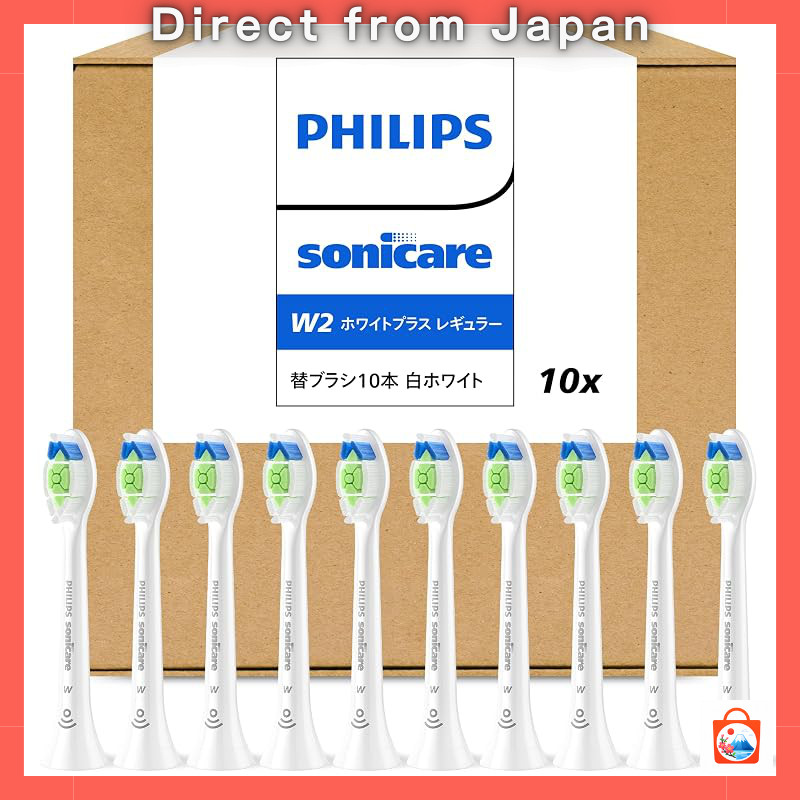 Philips Sonicare W2 White+ Replacement Brush Heads HX6060/67 – Genuine Large Capacity Pack