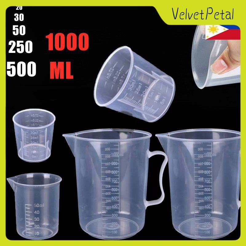 【จัดส่งรวดเร็ว】 [สินค้าพร้อมส่งในฟิลิปปินส์และเก็บเงินปลายทาง] ถ้วยตวงพลาสติกใส ขนาด 20ml / 30ml / 5