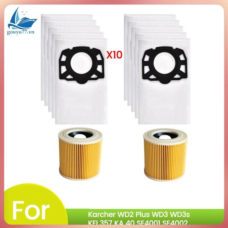 สําหรับ WD2 Plus WD3 WD3s KFI 357 SE4001 SE4002 KA 40 อะไหล่-เครื่องดูดฝุ่นกระเป๋ากรองรุ่น 2.863-314