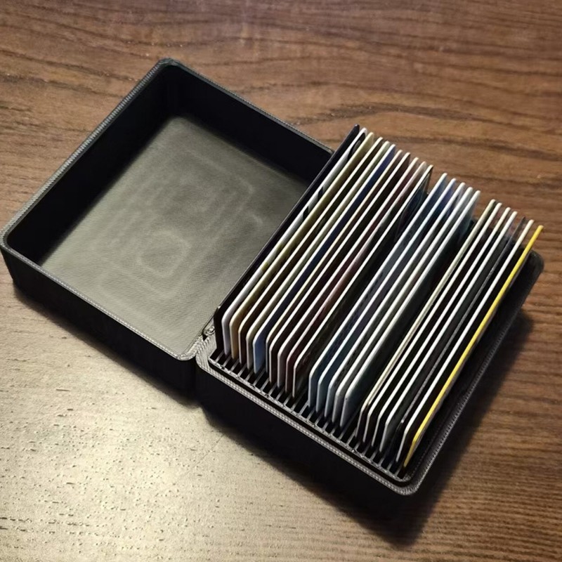 EV Bank Card Organizer กล่อง 3D พิมพ์พลาสติกการ์ดสําหรับโต๊ะใช้