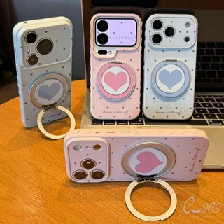 เคสไอโฟน 14 ใช้ได้กับ iPhone 15 13 Pro Max 17 14 AIR 11 12 16 8 7 15 Plus X XR XS MAX เคสหน้าต่างกล้องลายหัวใจวงแหวน