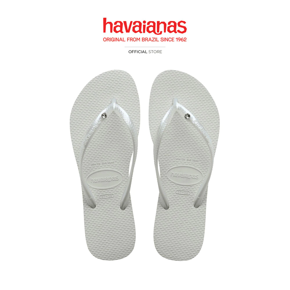 HAVAIANAS รองเท้าแตะ Slim Crystal SW II Flip Flop WHITE 41456510001F_C4WTXX