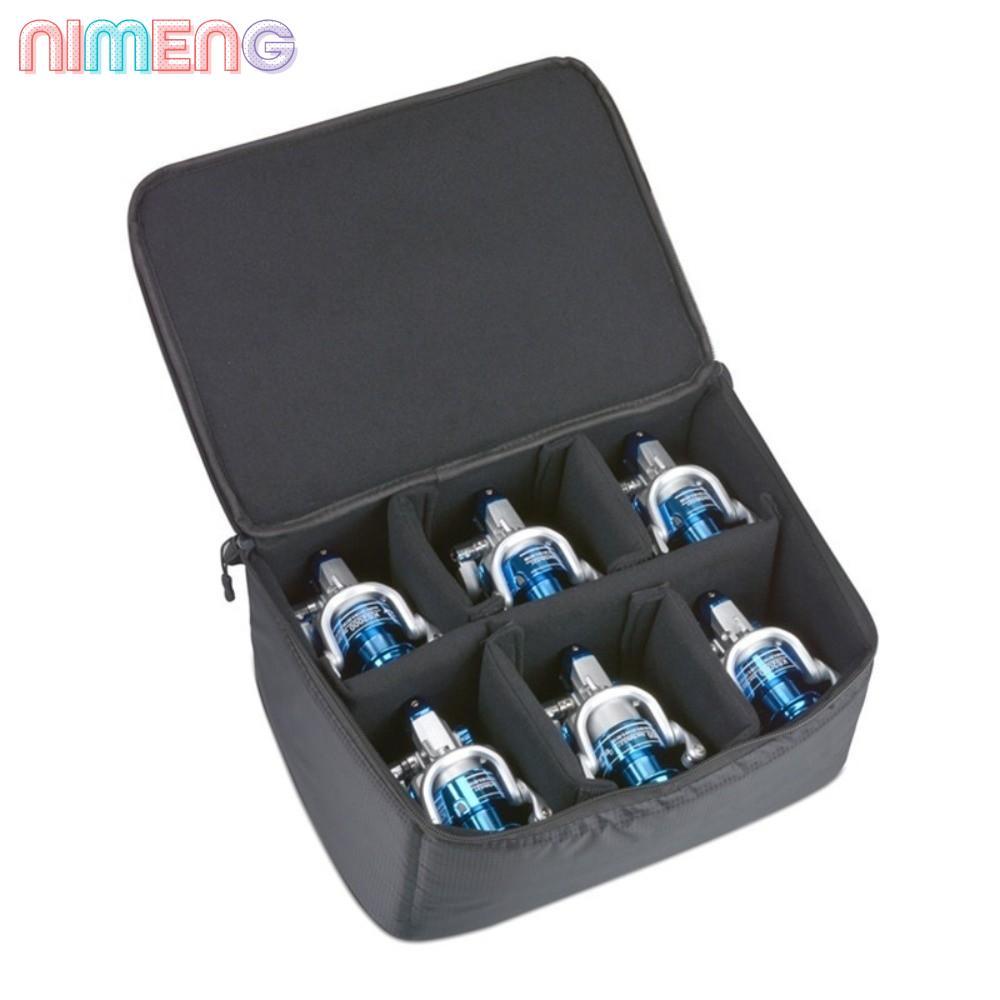 NIMENG กระเป๋ารอกตกปลา,พกพาจับ Multi-Compartment กระเป๋าอุปกรณ์ตกปลา, การออกแบบขนาดกะทัดรัดกันน้ํา 2/3/4/6 กริดทนทานกระเป๋าตกปลาเดินทาง