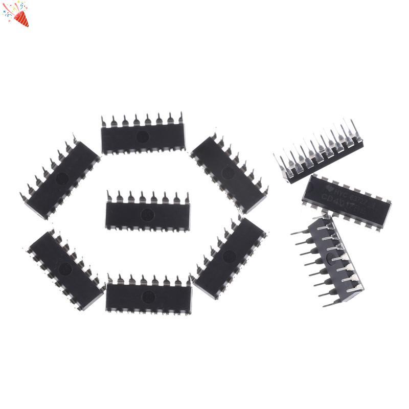 Agth 10 ชิ้น CD4017BE 4017 CD4017 Decade Counter Divider IC Jelly