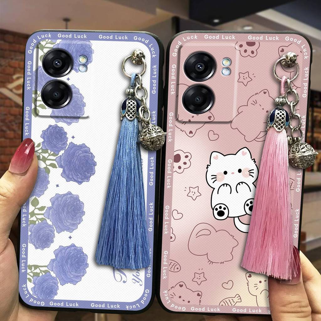 พู่ Bell เคสโทรศัพท์สําหรับ OPPO A77 5G Global/K10 5G Global/A56S 5G กันน้ําเต็มห่อซิลิโคนแฟชั่นการอ