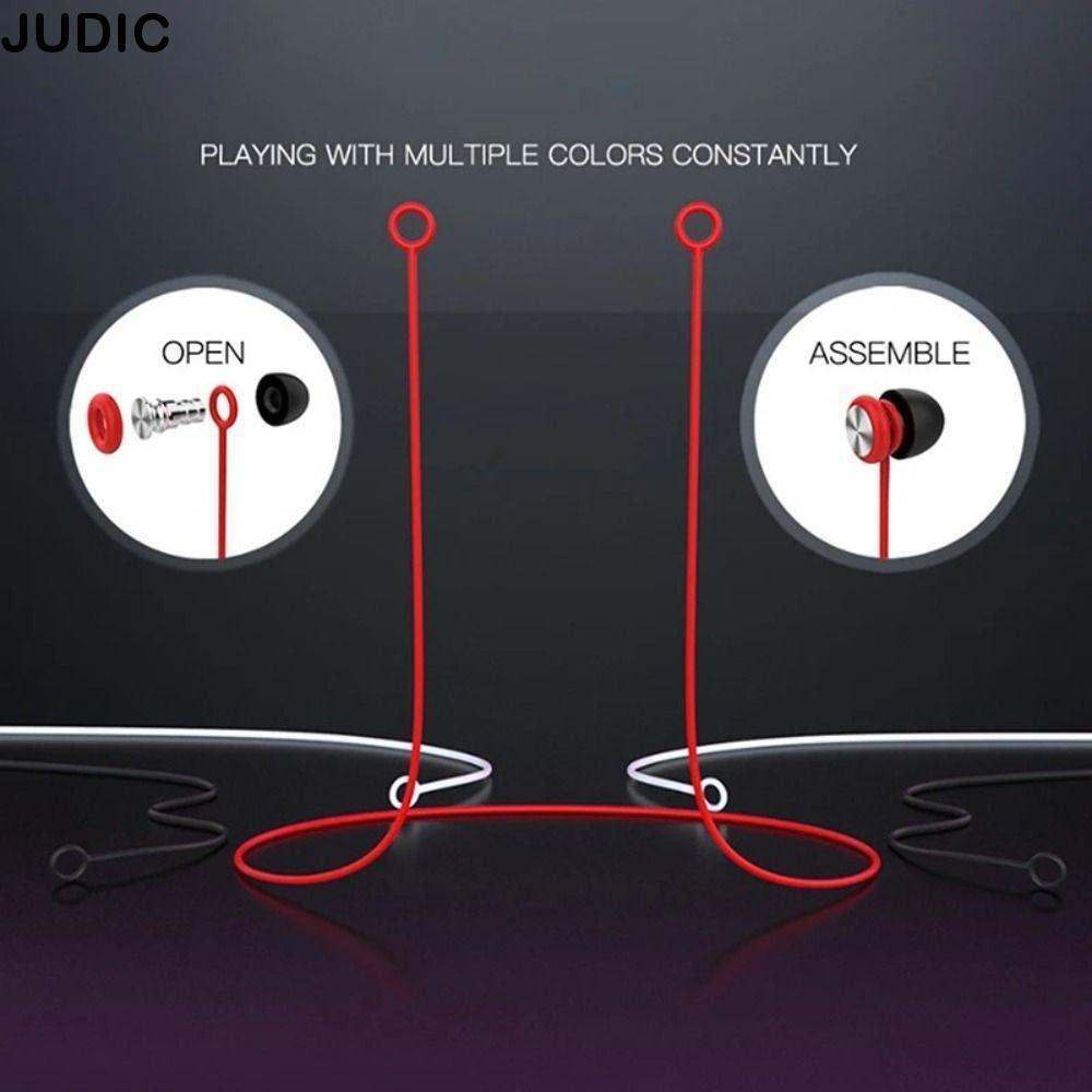 JUDIC Earplug Lanyard, Safety Double ring Earplugs Cord Silicone Loop, Anti-lost Rope Travel Headpho