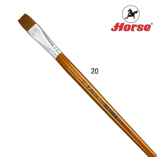 HORSE ตราม้า พู่กันสีอะครีลิคชนิดแบน H-806 เบอร์ 1 - 24 จำนวน 1อัน