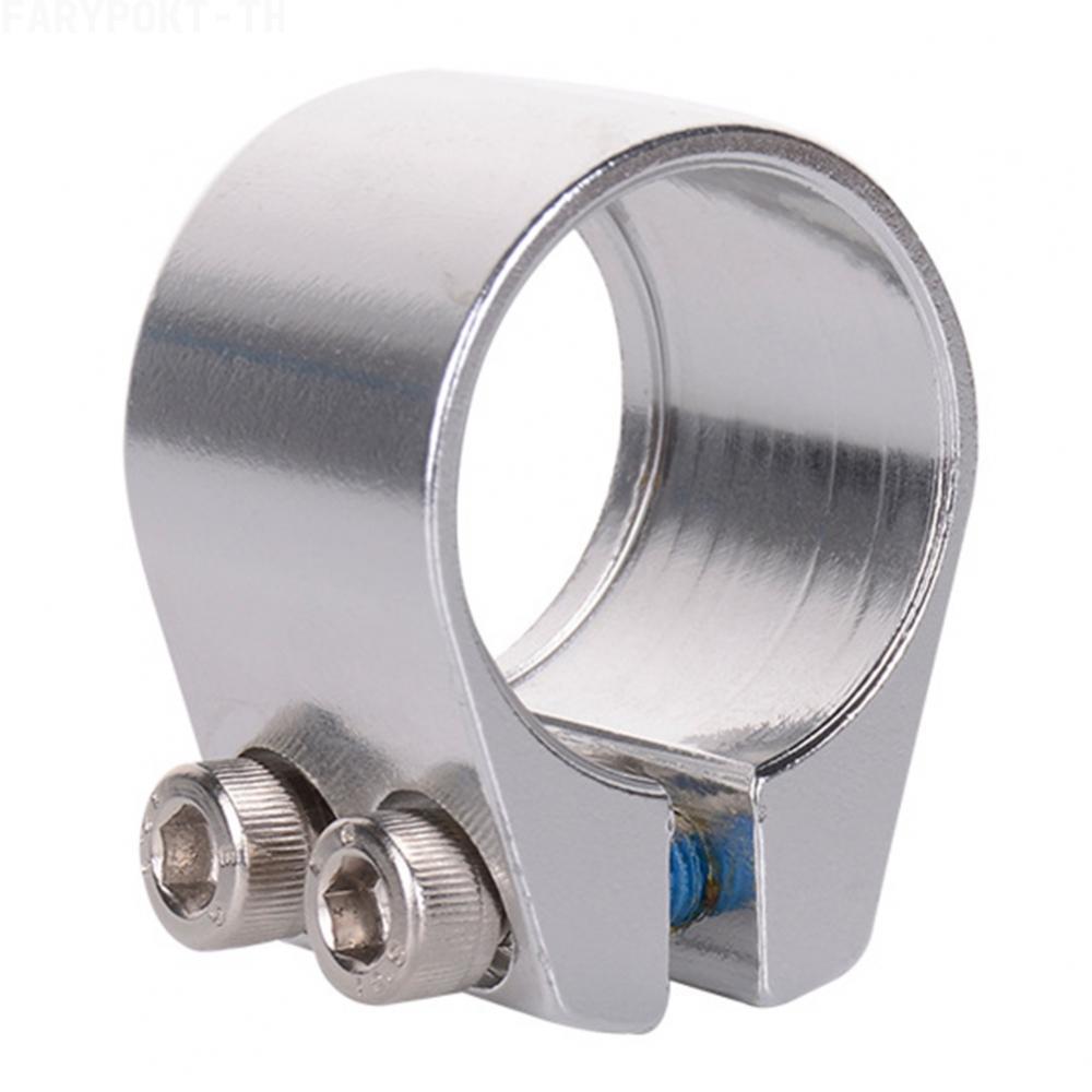 Bike Seatpost Clamp 31 8mm Double Bolt Construction Forged Alloy Material Silver