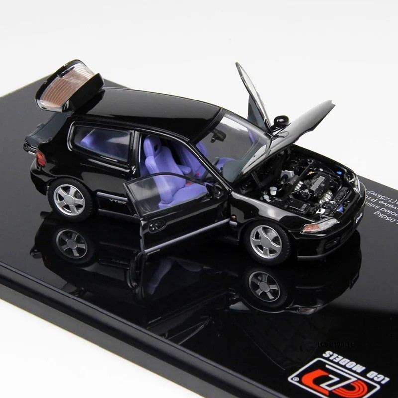 LCD 1:43 EG6 SiR (SiRII) จําลองโลหะผสมเปิดอย่างเต็มที่รถรุ่นเครื่องประดับคอลเลกชัน