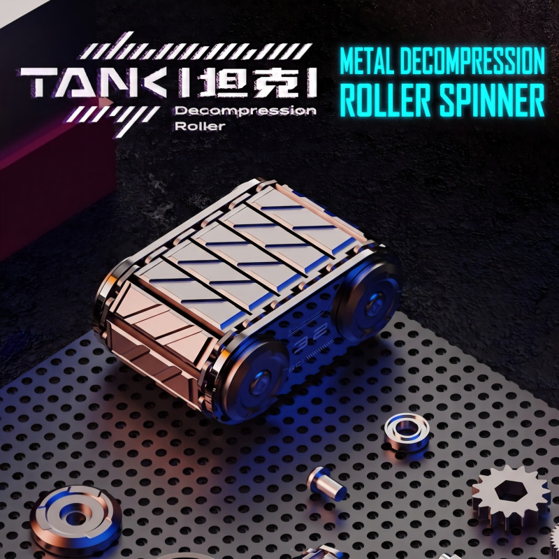 T Tank Fidget Spinner EDC Decompression Toy Metal Mechanical Puller Desktop Decorative Boy Gift