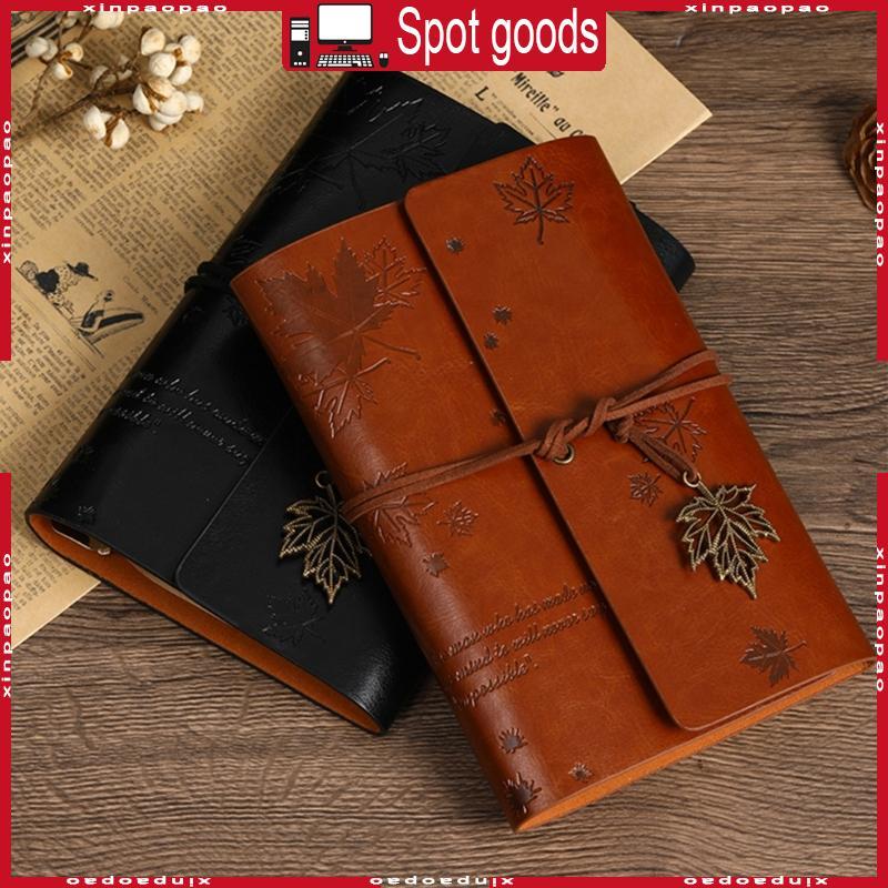 XI A 6 Travel Notebook Maple Leaf Notebook Retro Journal Notebook สําหรับเขียน