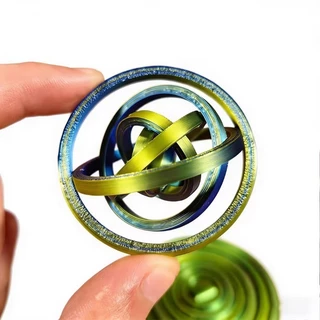 3D Rainbow หมุนโลหะ Gyro Spinner แหวน Fidget ของเล่น Anti-Anxiety ความเครียดบรรเทาโต๊ะของเล่นผู้ใหญ่เด็ก
