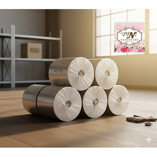 ม้วนฟิล์มอลูมิเนียม ม้วน Foil หนา 80 ไมครอน สำหรับเครื่องแพ็คอัตโนมัติ
