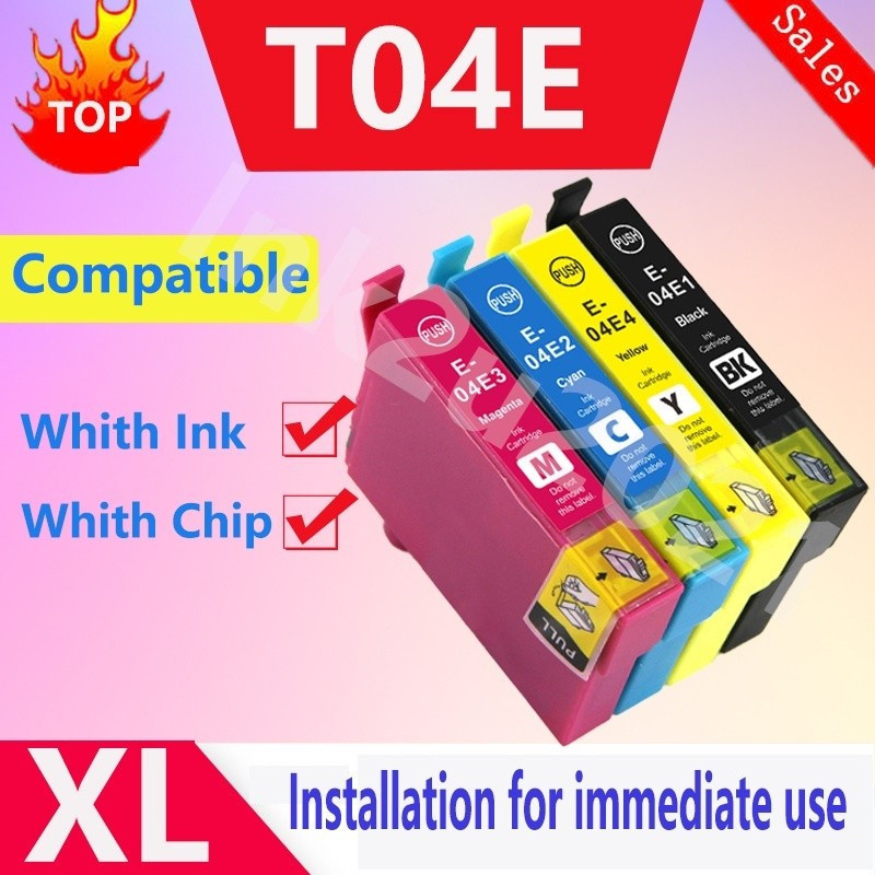 ใช้งานร่วมกับ 04E ตลับหมึก Epson 04E หมึก Epson T04E สําหรับ WF-2831 WF-2851 XP-2101 XP-4101