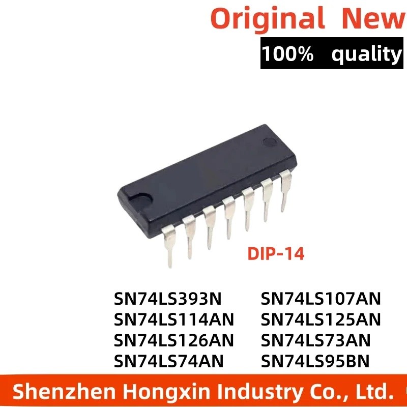 5PCS SN74LS393N SN74LS107AN SN74LS114AN SN74LS125AN SN74LS126AN SN74LS73AN SN74LS95BN SN74LS74AN DIP