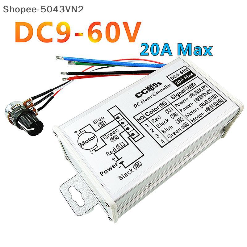 [RE] Stepless DC Motor Speed Controller DC 9V-60V 12V 24V 60V 20A Motor Pulse Wide Modulator Regulat