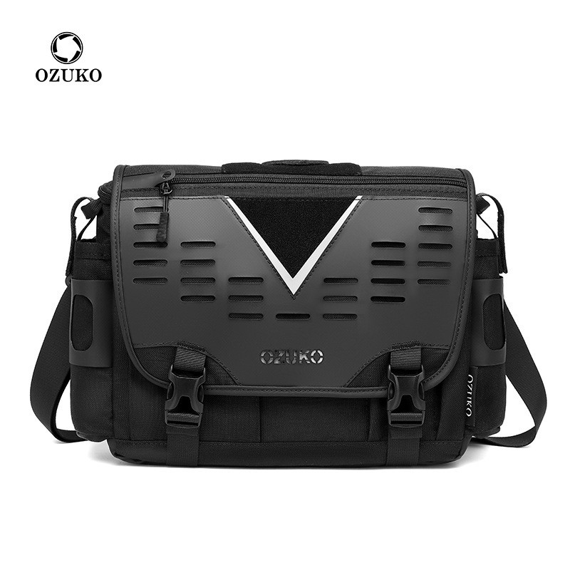 Ozuko Street Wear Messenger Bag Mens Outdoor Function Mens Bag Fashion Sports One-Shoulder Messenger