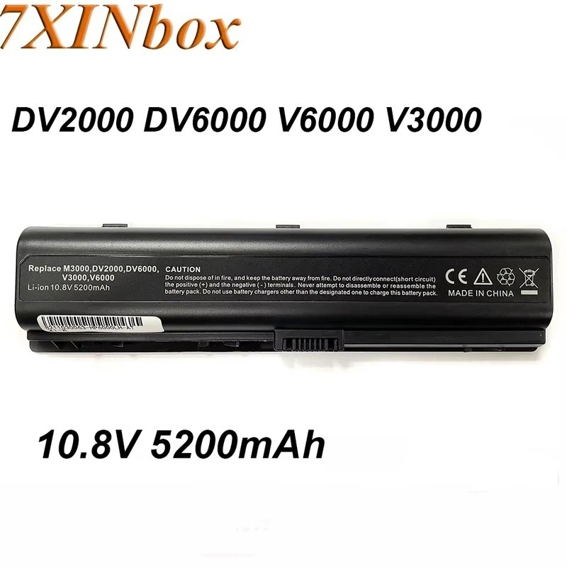 7XINbox 10.8V 5200mAh แบตเตอรี่แล็ปท็อปสําหรับ HP Pavilion DV2000 DV2700 DV6000 DV6700 Presario V300