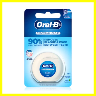 Oral-B Dental Floss Mint 50m ออรัลบี ไหมขัดฟัน เอสเซนเชียลฟรอส 50 เมตร.