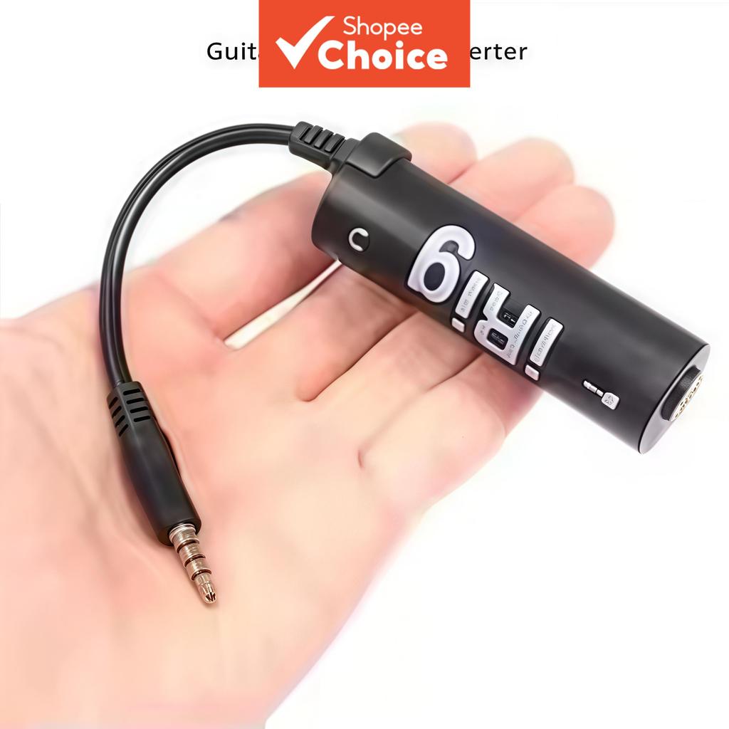 IRig Guitar Interface Converter อะแดปเตอร์เสียงสําหรับการบันทึกโทรศัพท์และการปฏิบัติ