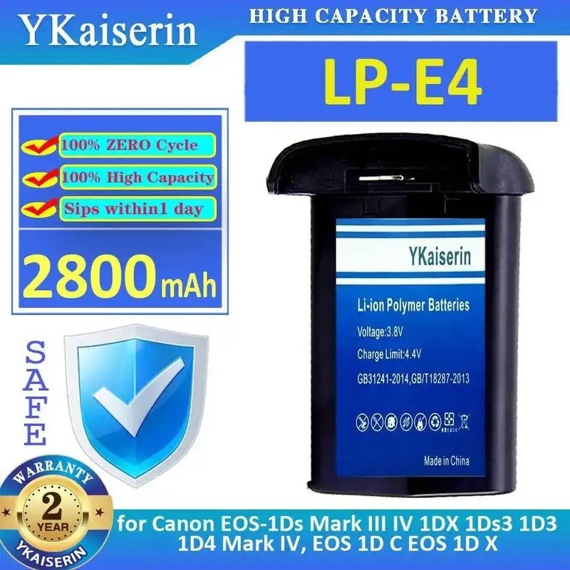 แบตเตอรี่กล้อง LP-E4 2800Mah สําหรับ Canon Eos-1Ds Mark Iii IV 1DX 1Ds3 1D3 1D4, Eos 1D CC