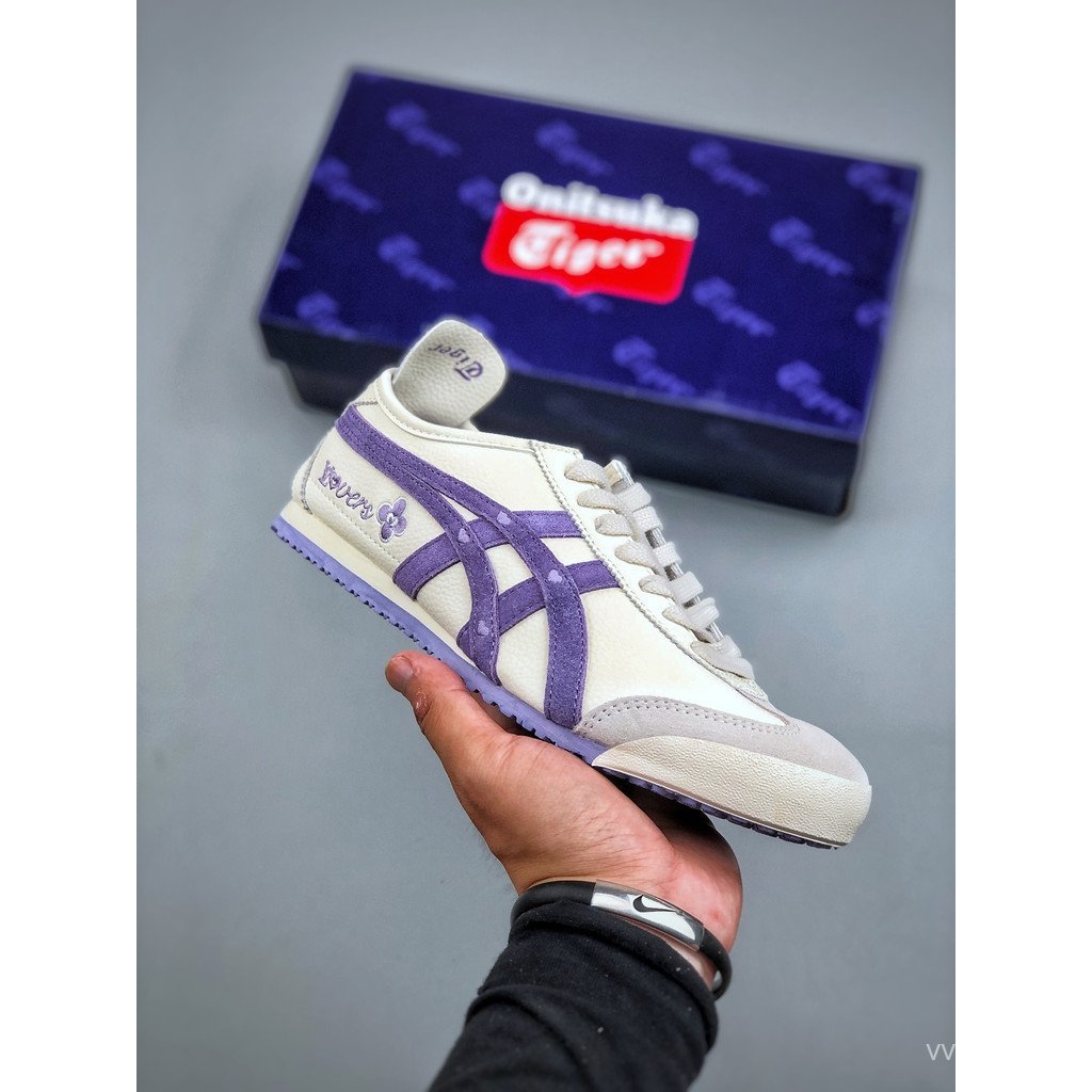 2026Asics Onitsuka Tiger รองเท้า/Onitsuka Tiger Mexico 66 รองเท้าผ้าใบรองเท้าผ้าใบสไตล์ใหม่ผู้ชายผู้