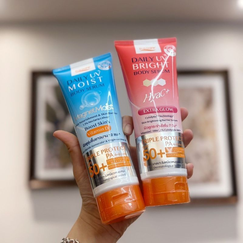 ประเทศไทย po care Body Essence ครีมกันแดดสดชื่น Non-Stick ธรรมชาติโปร่งใสไวท์เทนนิ่ง Moisturizing Sk