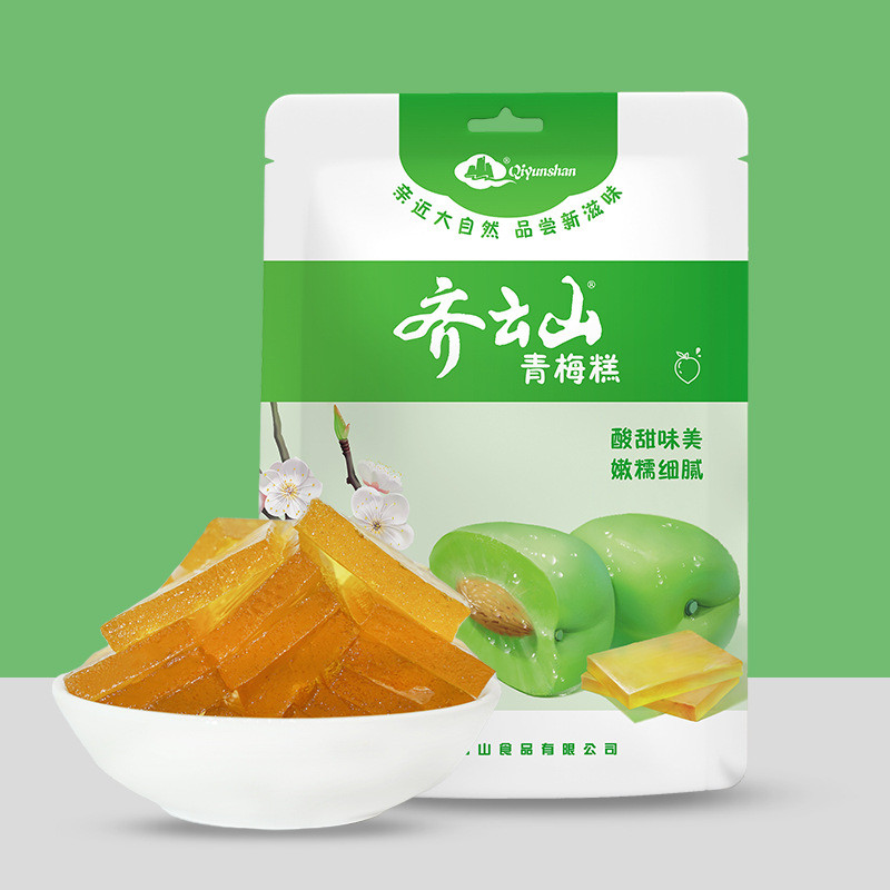 2026 สินค้าใหม่ Qiyunshan เค้กพลัมสีเขียว 168g ผลไม้หวานของว่างลําลองที่บรรจุหีบห่อพิเศษ ks1895.th20