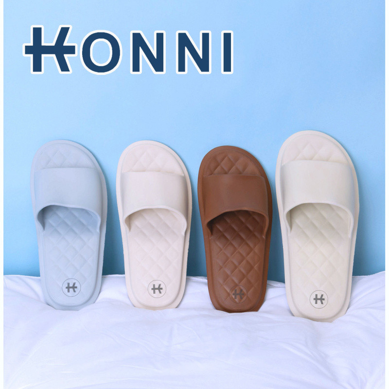 KONNI  รองเท้าใส่ในบ้าน รองเท้าห้องน้ำ รองเท้าแตะ  รองเท้าแบบสวม  สีทึบเรียบง่าย  รองเท้านิ่ม ผู้ชาย ผู้หญิง ใส่สบาย กันลื่น น้ำหนักเบา