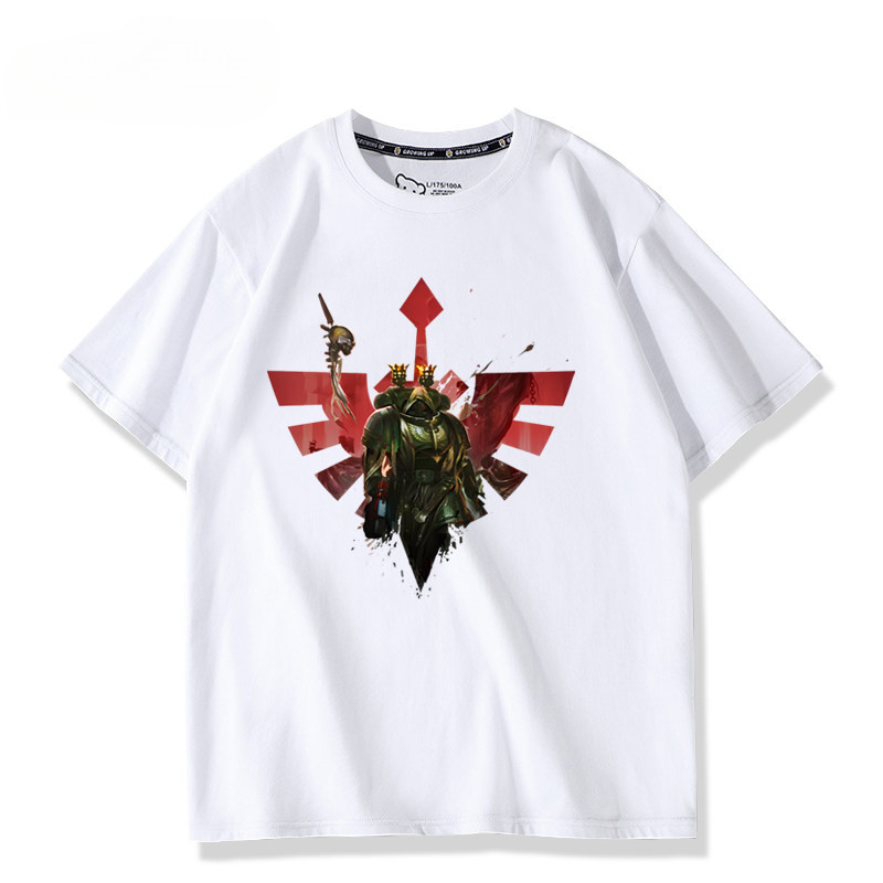 Warhammer 40K เสื้อยืดแขนสั้นสีขาว Star Warrior Genetic Body Printing แฟชั่นเสื้อยืดสุดเท่