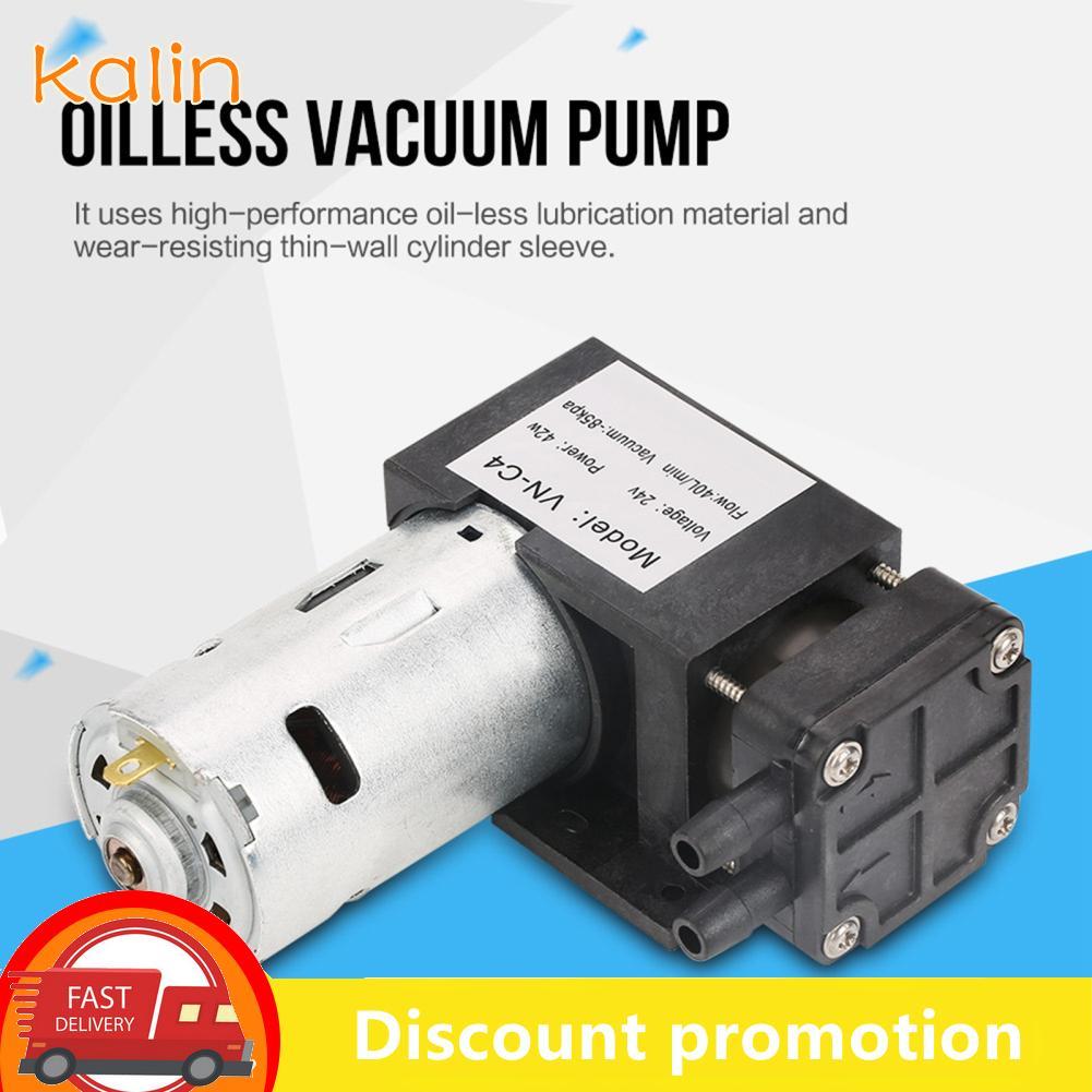 Kalin-th ปั๊มสุญญากาศขนาดเล็ก DC 24V - แก๊สน้ำอากาศ 85KPa 40 ลิตร/นาที ไม่ใช้น้ำมัน