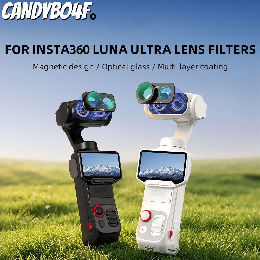 CANDYBO4F ฟิลเตอร์มุมกว้าง HD FOV ถึง 115° เลนส์มุมกว้าง, เลนส์มุมมองขยายกระจกออปติคอลป้องกันการขีดข