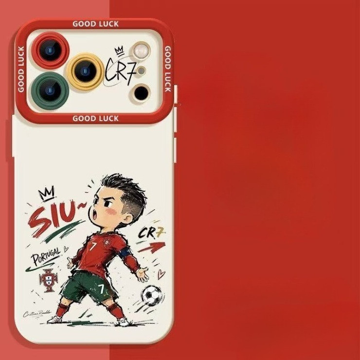 สําหรับ IPhone 17 16 15 14 13 12 11 Pro Max X XR XS Max 7 8 Plus รุ่น Q ฟุตบอล star เคสโทรศัพท์ชาย