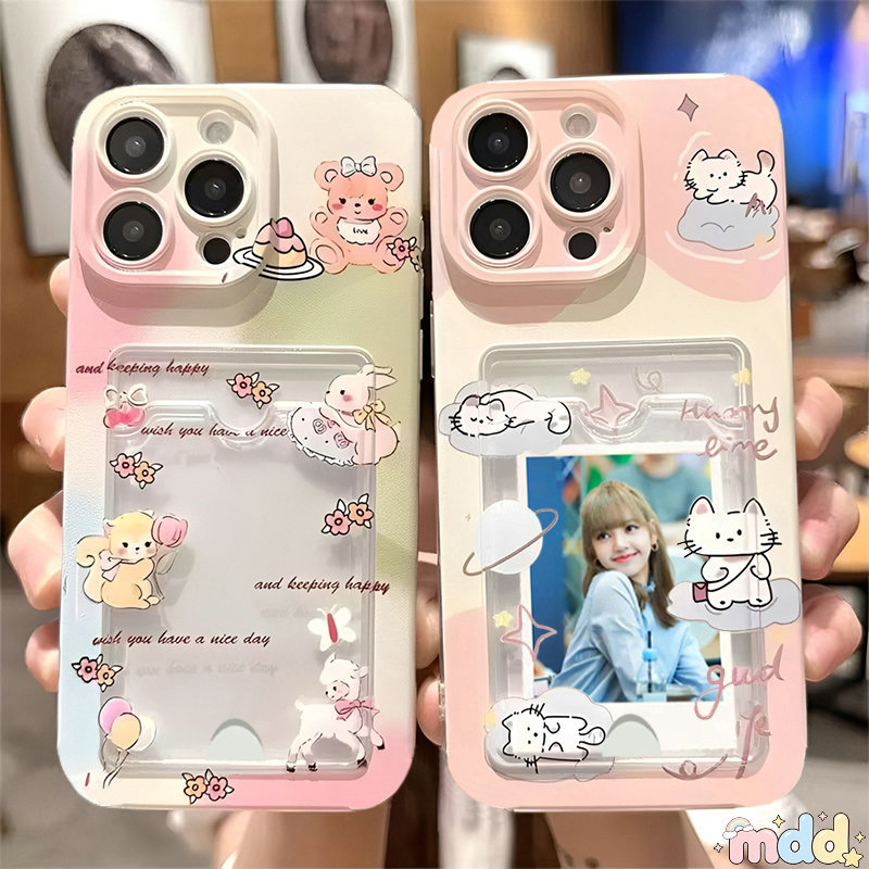 กระเป๋าสตางค์สําหรับiPhone 12 11 Pro Max 13 mini 12mini XSMAX XR X XS 7P 8P 7G 8G SE 2022 6P 6Gน่ารั