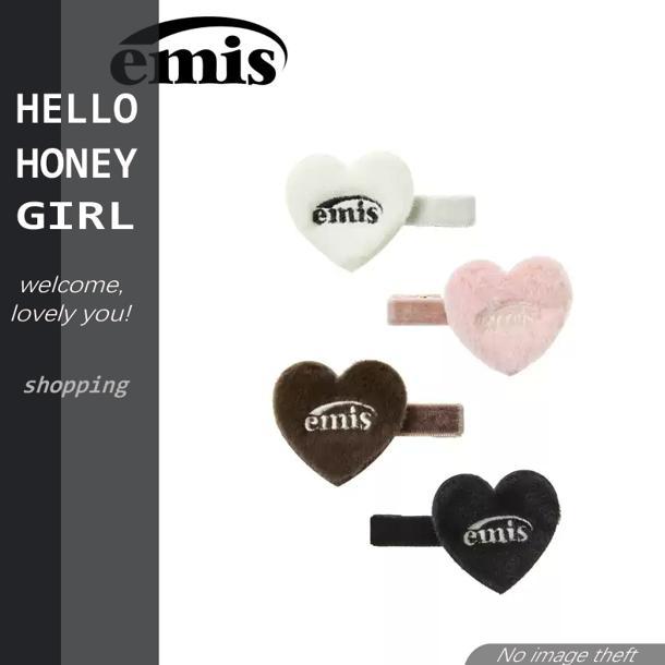 Hello Honey Girl กิ๊บติดผมขนนุ่ม Emis Fur Heart Hairpin 4 สี พร้อมส่ง