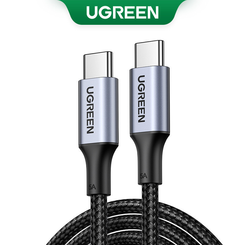 Ugreen US316 สายชาร์จเร็ว 5A 100W USB C ถึง Type C สําหรับโทรศัพท์ MacBook IPhone Android