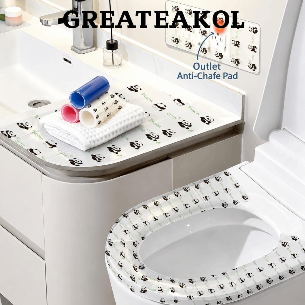 GREATESKOL Barrier Film Tape, Wrap Disposable Isolation Membrane, Panda Pattern Protective Anti-Foul