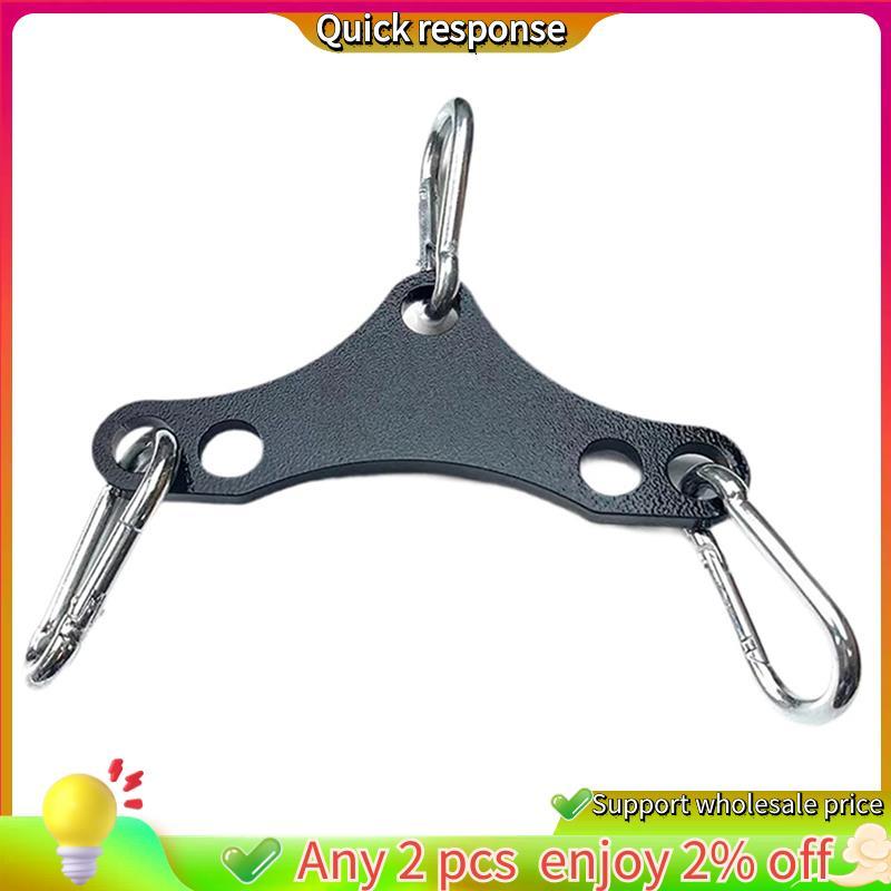 ในสต็อก-Fitness Cable Machine Pull Down Bar W/ Double to Single Adaptor Black