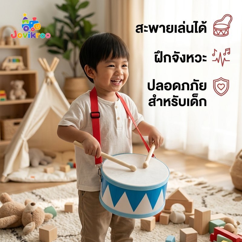 เด็กกลองไม้8นิ้วชุดปลอดภัยเรียบเสร็จสิ้นสายรัดปรับเพลงทักษะของเล่นอายุ1 10