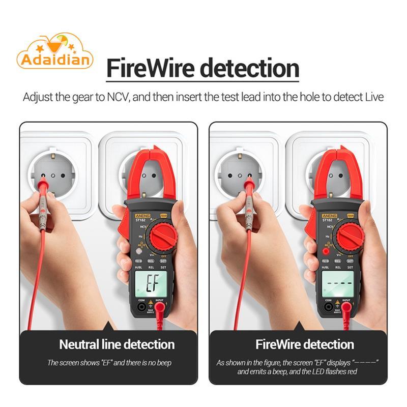 ST182 มัลติมิเตอร์แบบดิจิตอล Clamp Meter AC Current DC/AC แรงดันไฟฟ้าแอมป์มิเตอร์แรงดันไฟฟ้าเครื่องท