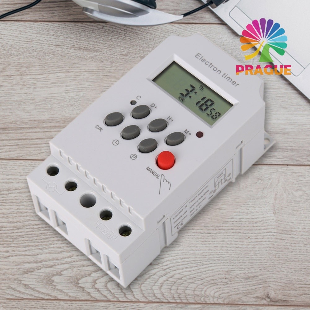 AC 220V 25A โปรแกรมควบคุมสวิตช์จับเวลาอิเล็กทรอนิกส์ KG316T-II