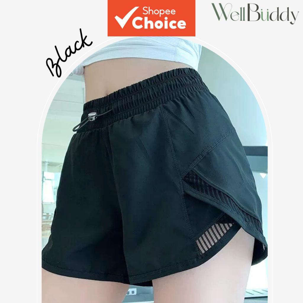 กางเกงขาสั้นยิมแห้งเร็ว Petal Pace สําหรับผู้หญิง ซับในป้องกันแสงด้วยกระเป๋าโทรศัพท์โยคะวิ่งฤดูใบไม้ผลิฤดูร้อน