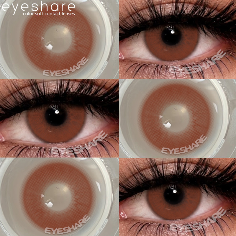 (COD)-Eyeshare คอนแทคเลนส์ขายดี WARSAW Series 1 คู่ 14.2 มม. สีเทา/สีน้ำตาล/สีดำเลนส์ธรรมชาติขนาดบิ๊กอาย FDA จัดส่งฟรี