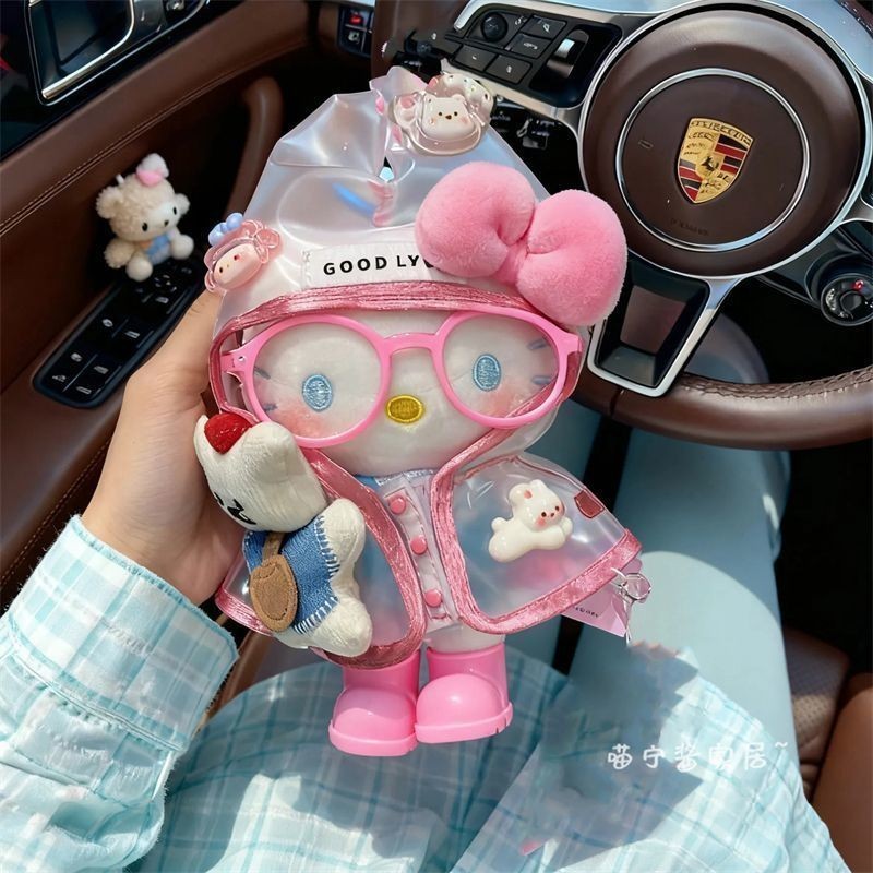 เสื้อกันฝน Series Rainy Day Kitty กระเป๋าจี้ตุ๊กตาตุ๊กตาตุ๊กตาสาวหัวใจจี้พวงกุญแจ MN260731