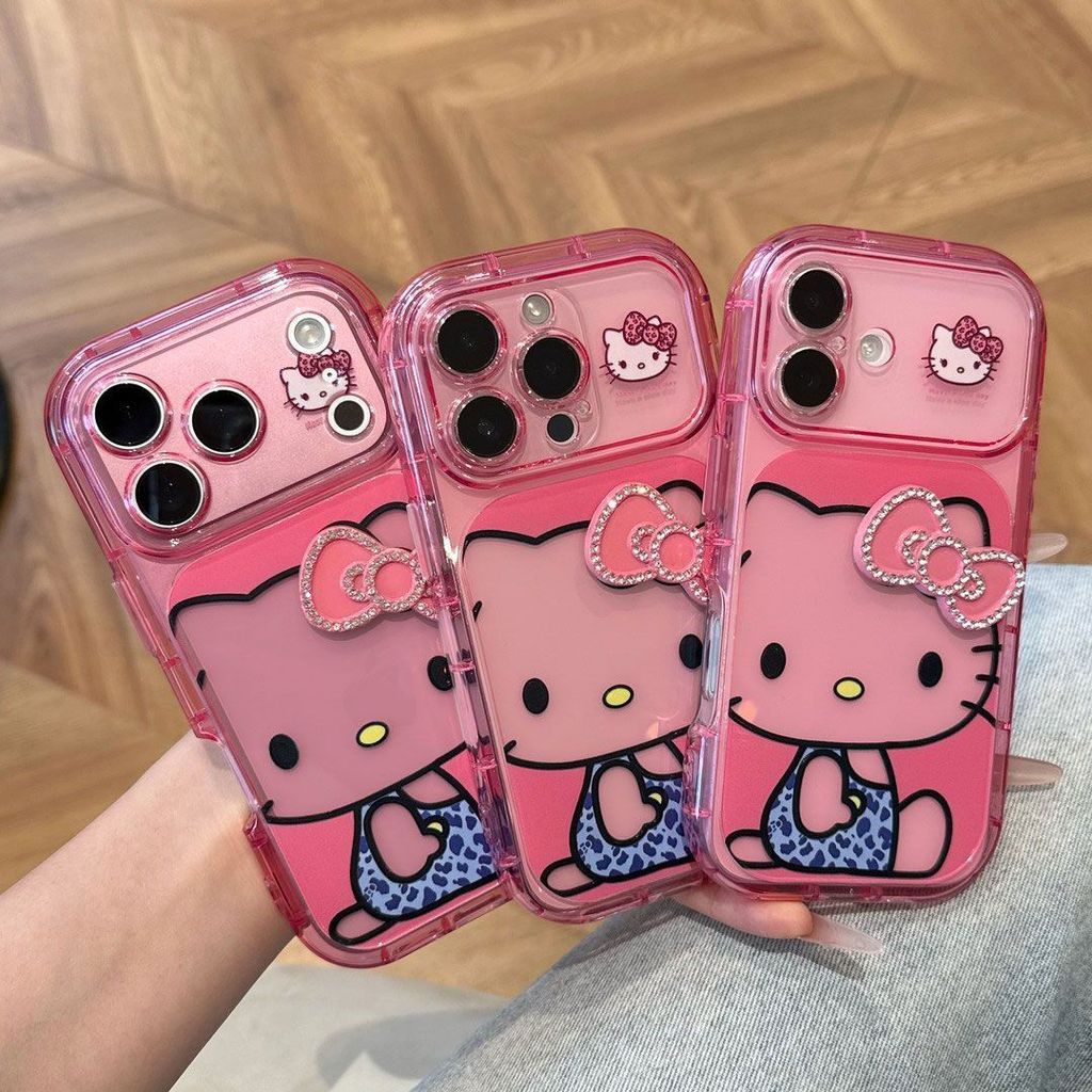 เคสโทรศัพท์ เหมาะสําหรับ iPhone 11 12 13 14 15 16 17 Pro max Plus Air Bow kityy Cat Shock-proof Shock-proof เคสป้องกันรวมทุกอย่างกรณี UGUS