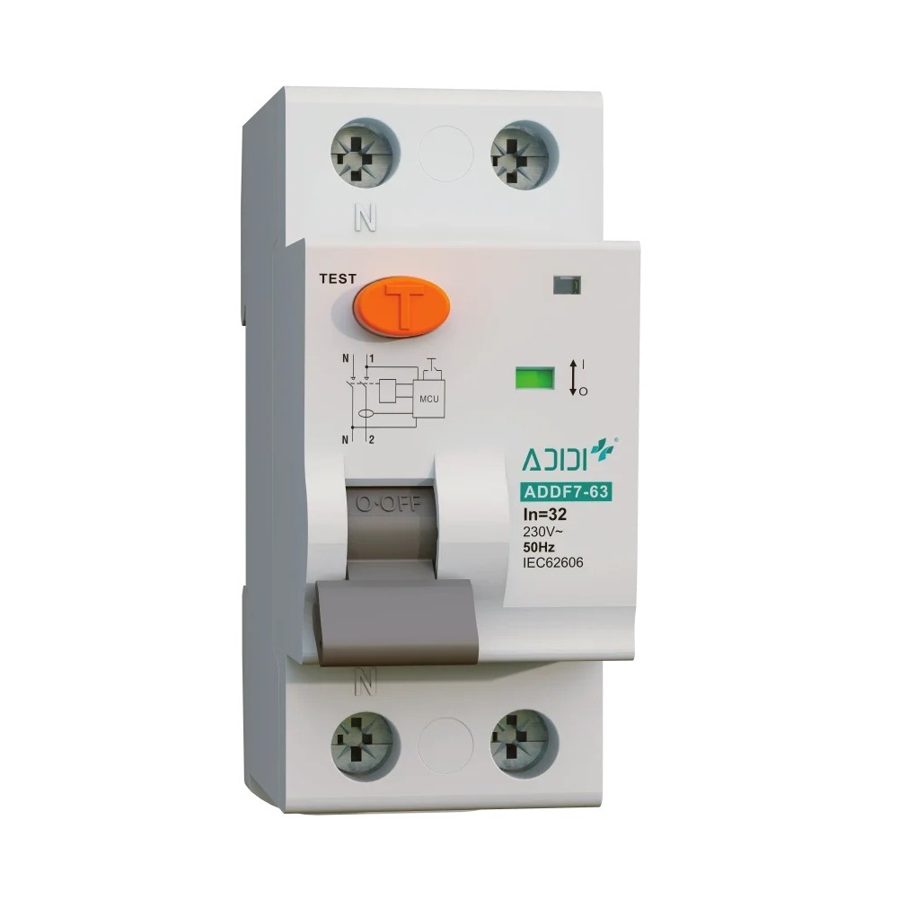 K8U8 ADDF7-63 10A AFDD Isolator Arc Fault Interrupter 230V 1P + N 2P ทองแดงและพลาสติก High Breaking 