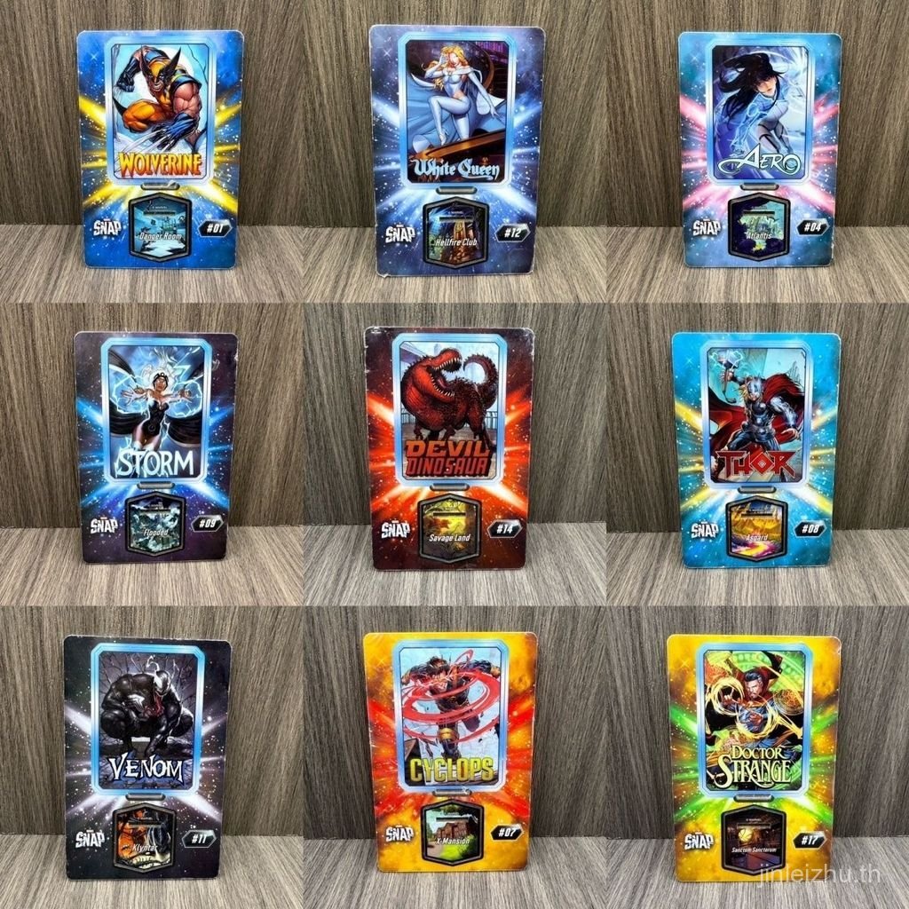 สินค้าใหม่ สินค้าจํานวนมาก MARVEL SNAP MARVEL Wolverine Venom Dr. เครื่องประดับขาตั้ง Dom White Quee