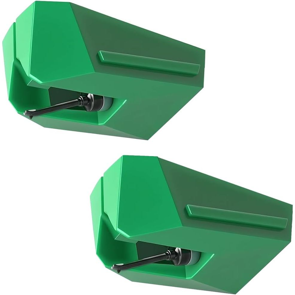 2 แพ็คเปลี่ยน Stylus สําหรับ Audio-Technica AT-VM95E ตลับหมึก, เข็มเข้ากันได้กับ AT-LP120X, AT-LP3XB
