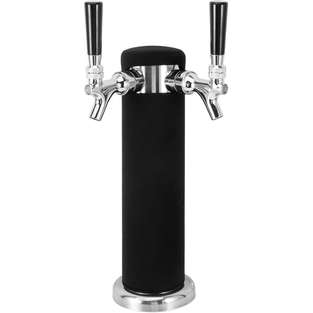 Kegerator Tower Insulator สําหรับมาตรฐาน 3 เส้นผ่านศูนย์กลาง Double Tap ร่างเบียร์ Tower, ยืด Neopre