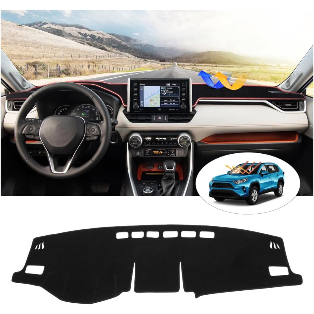 CARTIST RAV4 Dash Cover-Dashboard Cover สําหรับ 2019-2025 2026 Toyota RAV4 ไม่มี Glare Pad Dash Mat 